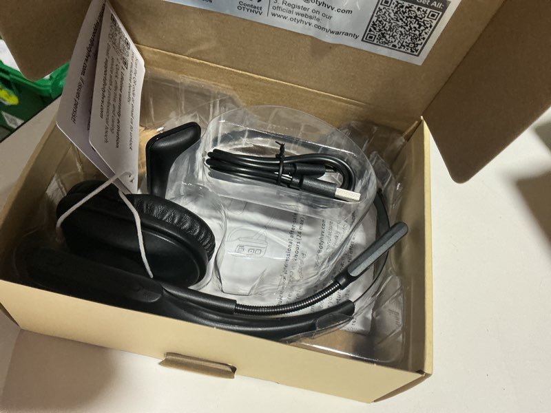 Condition photo showing Good Condition for Trucker Bluetooth Headset, Wireless Headset with Mic for Work, Upgraded V5.3 Dual Noise Cancelling Microphones, Mute Button, Multipoint, 53H Battery, for Truck Drivers, Work from Home Office Phone Black