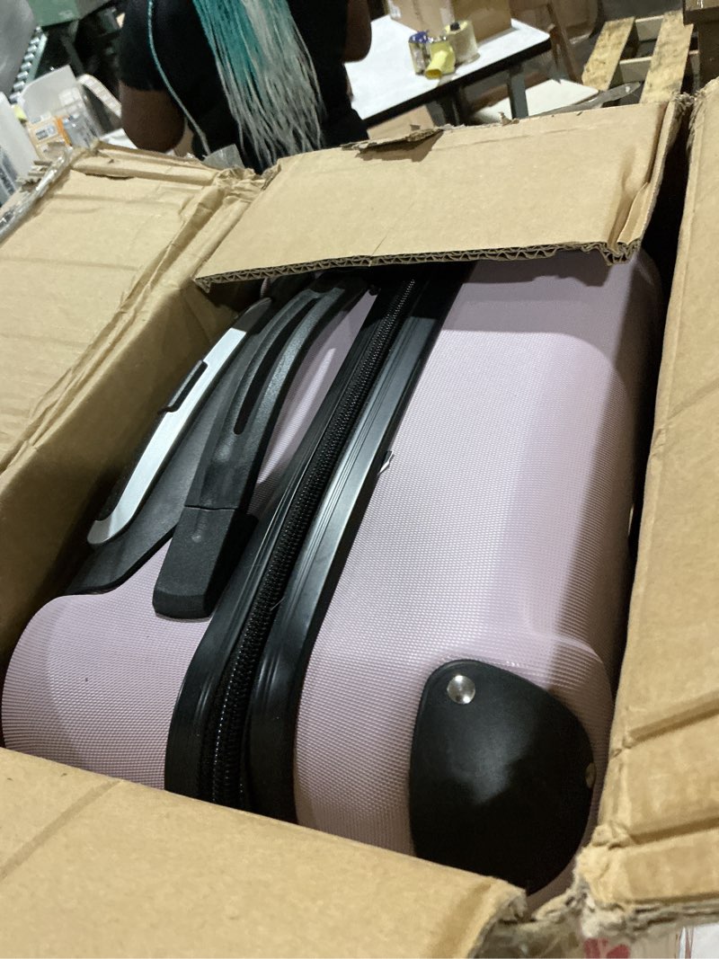 Condition photo showing Good Condition for travelers club chicago hardside expandable spinner luggage, lilac, 22" carry-on 22" carry-on lilac