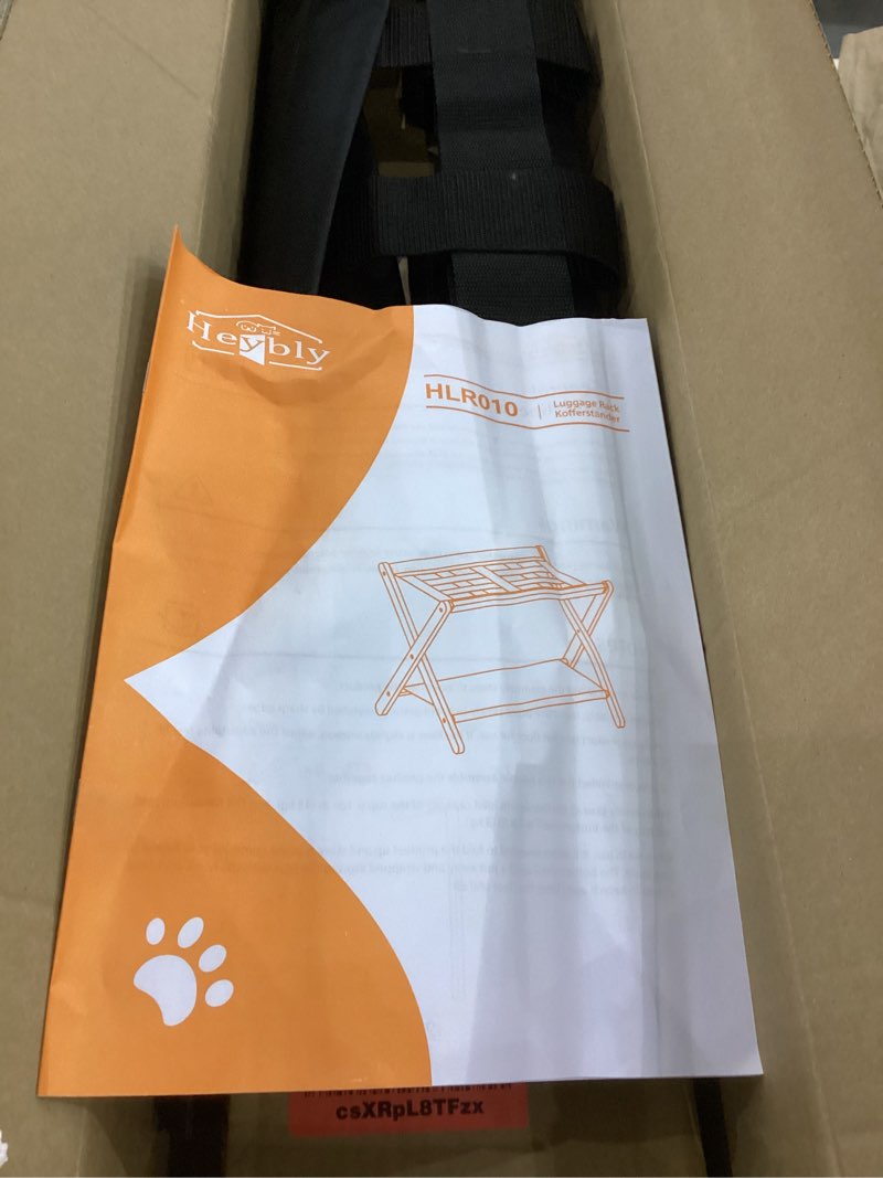 Heybly Luggage Rack, Folding Suitcase Stand with Storage Shelf, Heavy-Duty Luggage Holder for Guest 