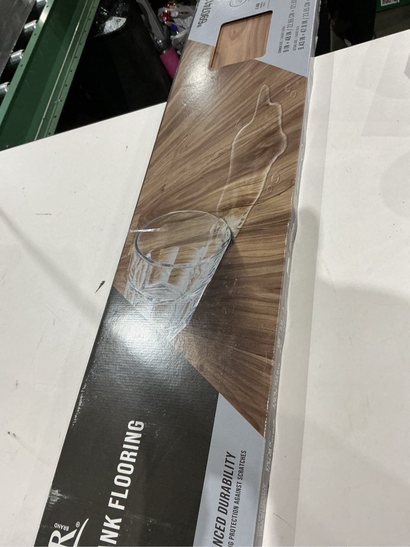 Condition photo showing As Is for  stainmaster seagate mango 22-mil x 9-in w x 47-in l waterproof luxury vinyl plank flooring