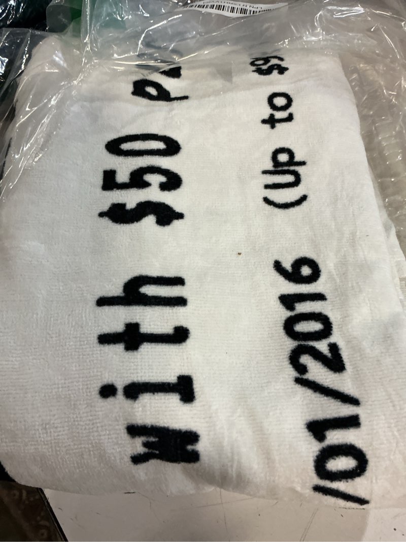 Condition photo showing Good Condition for cvs receipt beach towel – funny gag gift for pharmacists & beach lovers, oversized novelty receipt print, 28 x 67 in, soft absorbent pool & bath towel