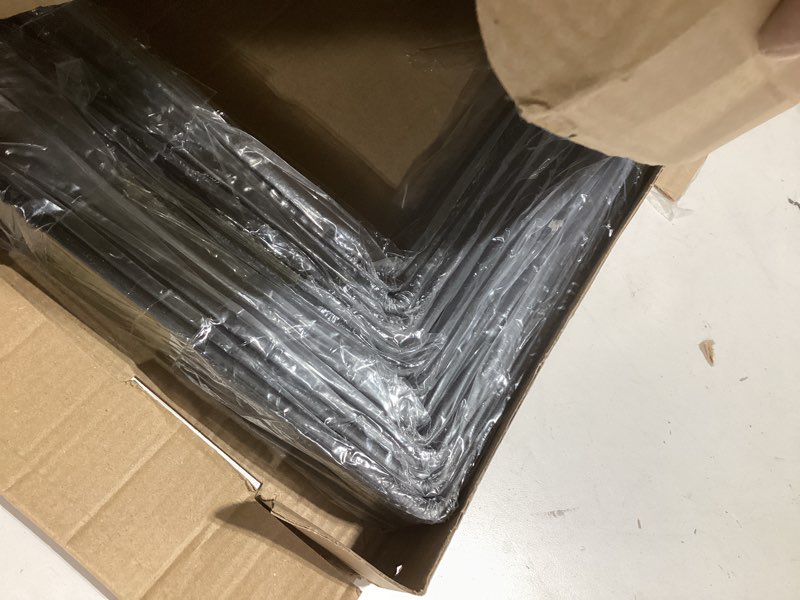 Condition photo showing New/Like New for 12 Pack - L 12" x H 8" x W1.5, 5mm Thick Black L Shelf Bracket, Iron Shelf Brackets, Metal Shelf Brackets, Floating Shelf, Shelf Supports with Screws Black 12 Pack 12''x8''