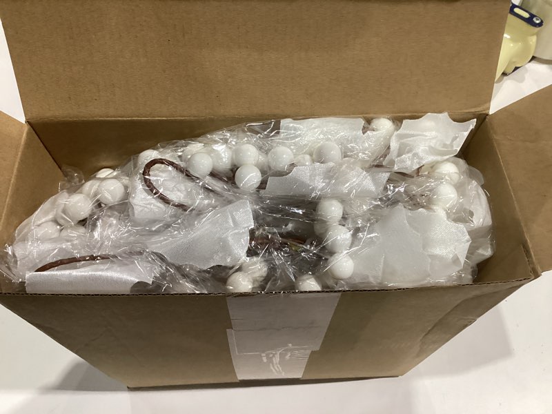 Condition photo showing New/Like New for Syhood 1 Pcs Christmas Glitter Berry String Garland 6ft Artificial Lighted Berry Holly Leaves Garland Indoor Outdoor LED for Christmas Holiday Fireplace Mantel Decor (Gold) Gold 1