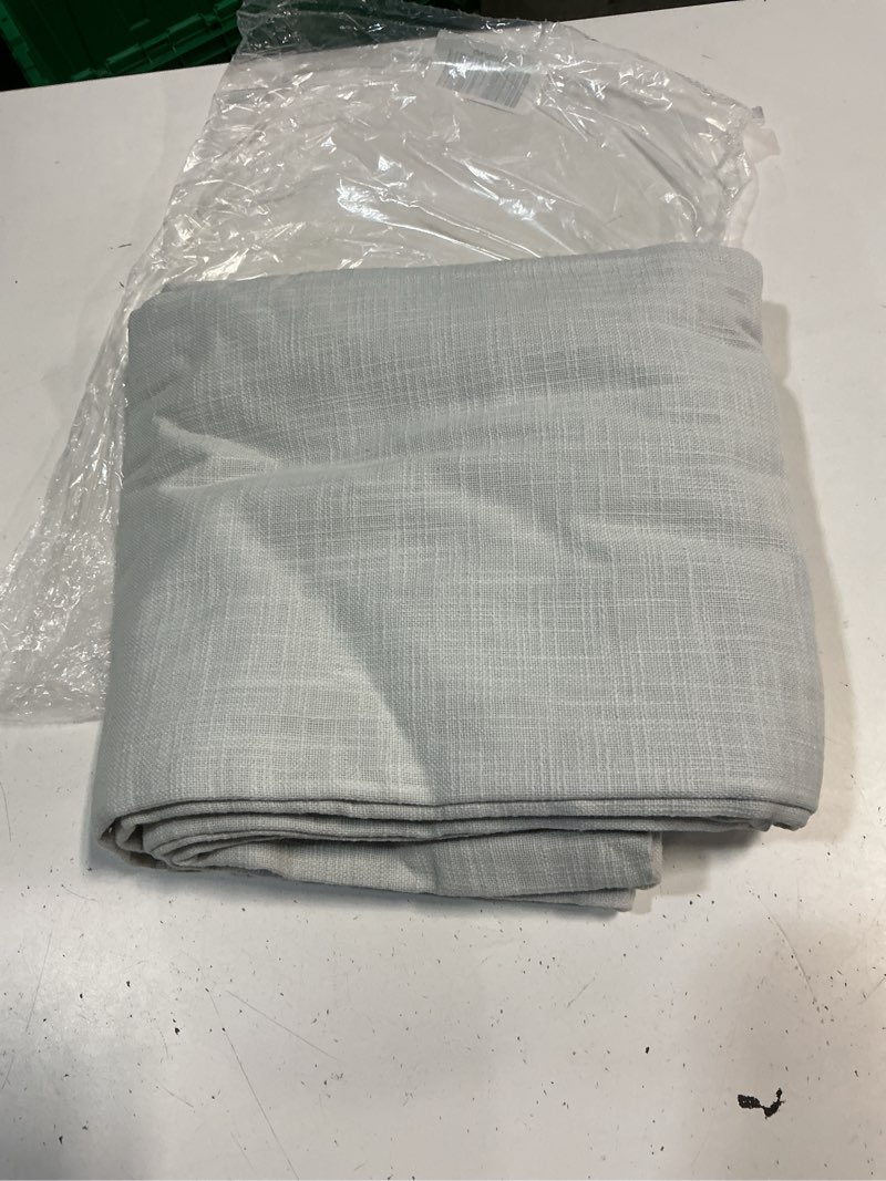 Condition photo showing Good Condition for quince textured cotton curtain, 48x96, light grey single panel