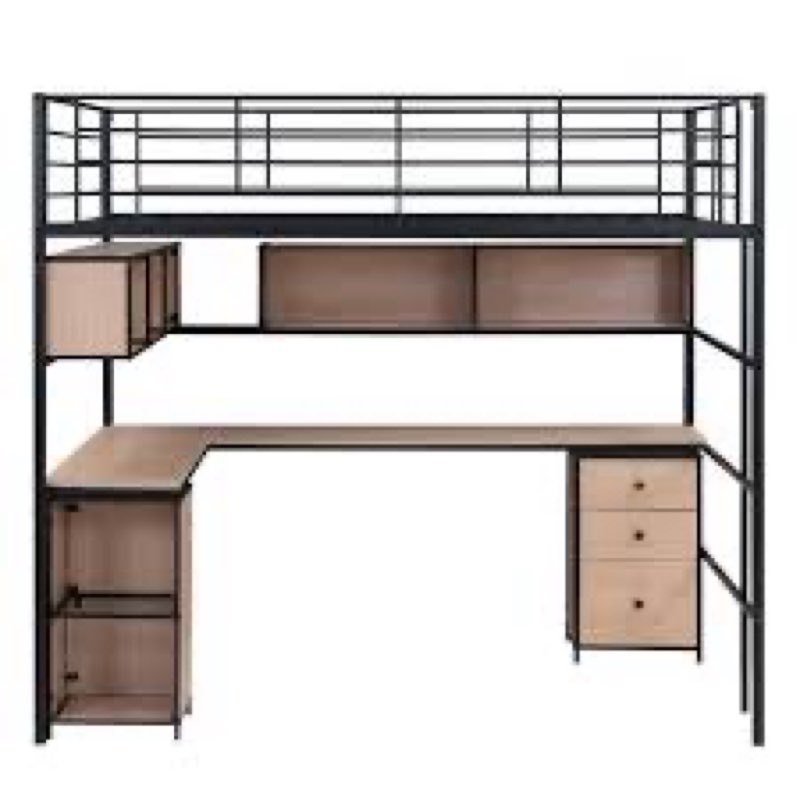 ((Incomplete box 1 of 2))Bouvard Kids Full Loft Bed