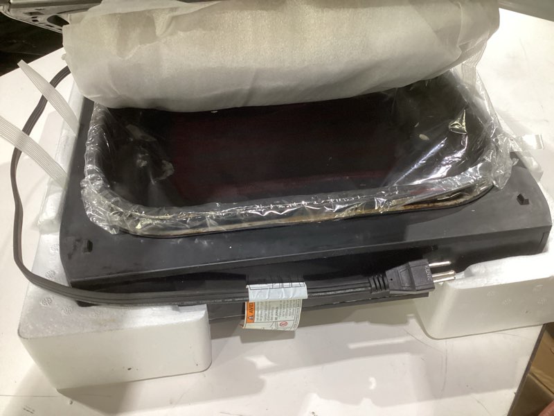 Condition photo showing As Is for (used, not tested)ninja | indoor grill and air fryer| foodi smart xl | 6-in-1 grill, air fry, roast, bake, broil, dehydrate & crisp |smart thermometer & splatter shield | dishwasher safe parts | black/silver | fg551 6-in-1 with thermometer