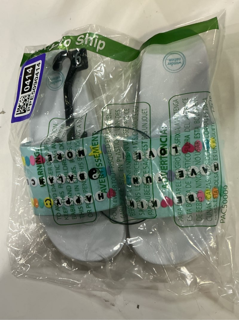 Condition photo showing Good Condition for wonder nation little girl & big girl icon eva slide sandals size 6