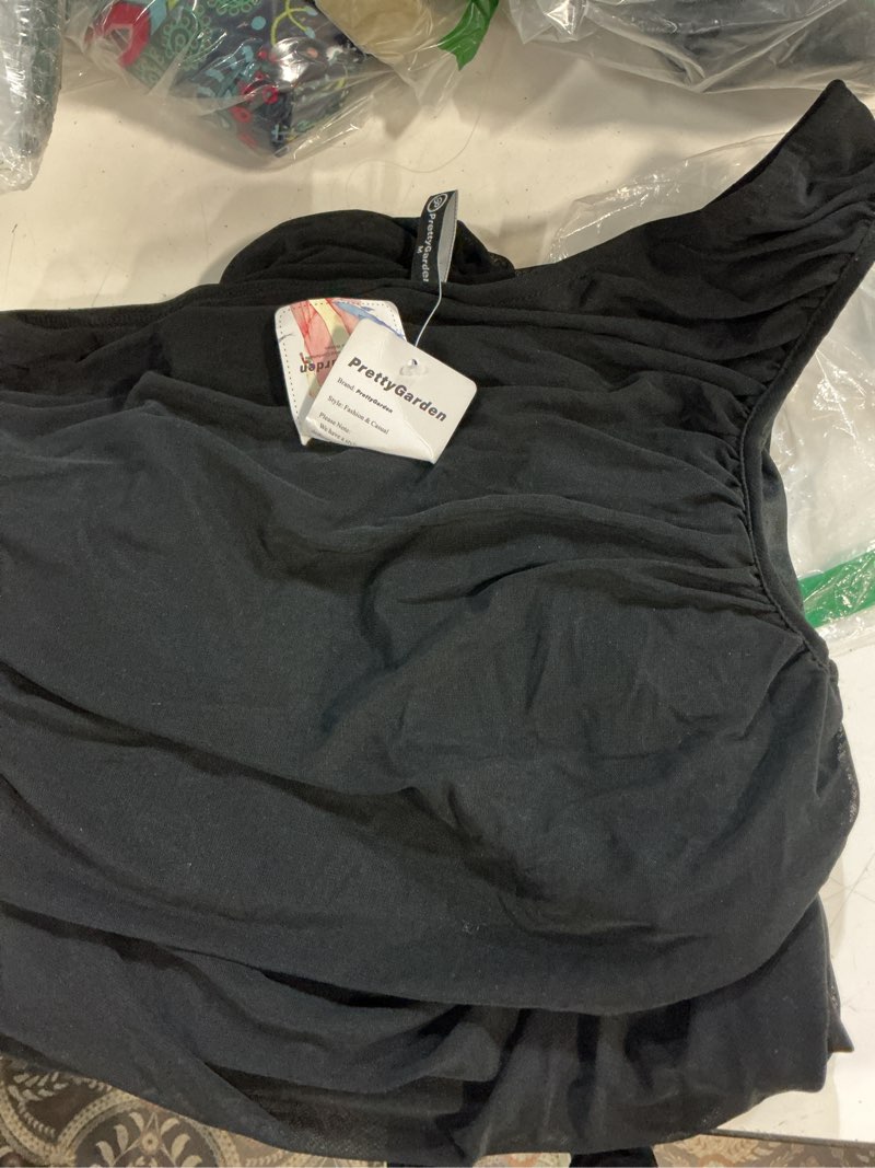 Condition photo showing New/Like New for ekaliy womens sexy halter neck maxi dress sleeveless backless long dress | backless, tie-back, halter deep v neck, high slit hem, a-line maxi dress, wedding guest dresses medium black