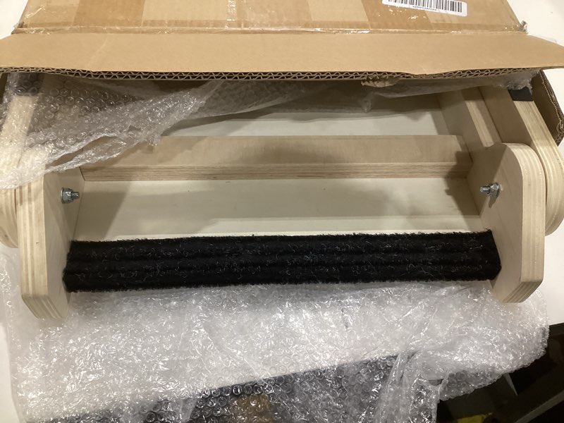 Condition photo showing As Is for dog ramp for bed - foldable small to large dog ramp for couch - 6 adjustable height from 12" to 24" - stairs with high traction mat - wooden portable ramp for dogs to get on bed couch car up to 200lbs