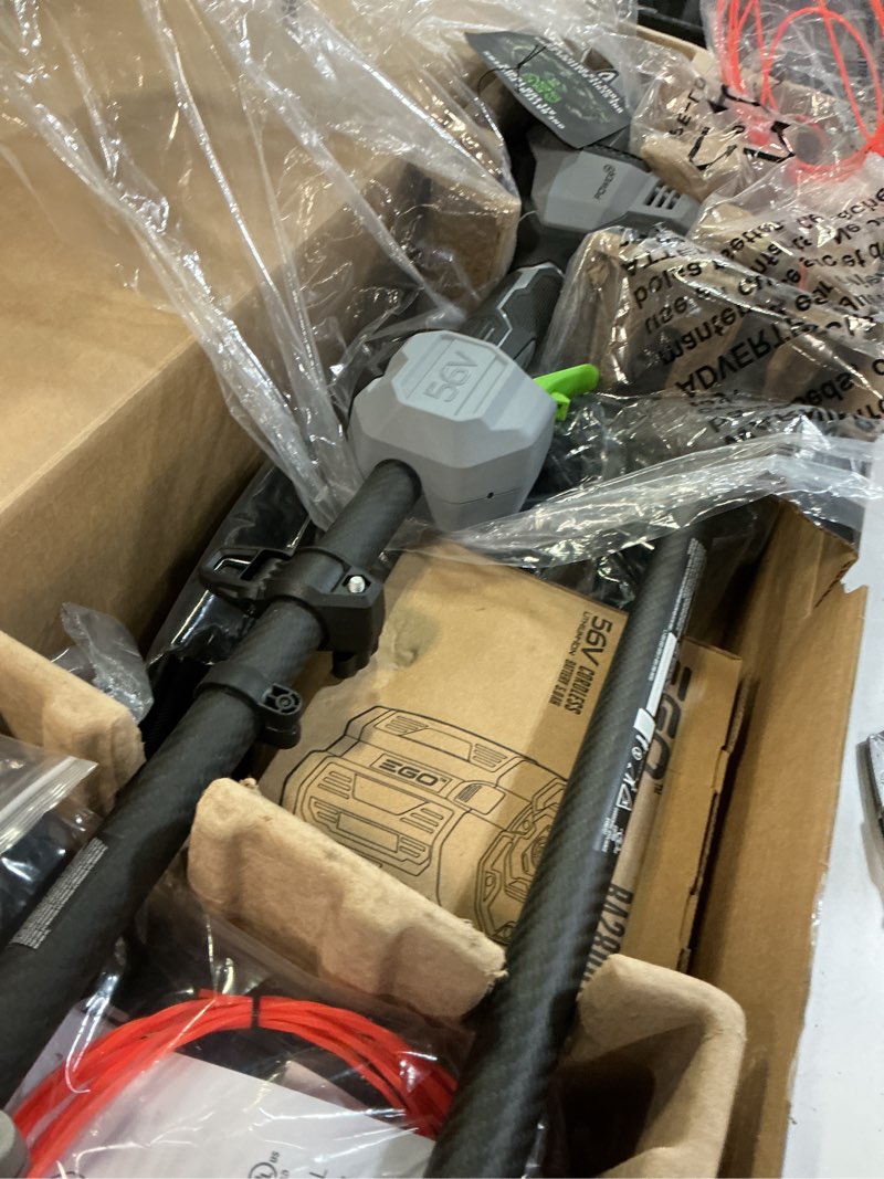Condition photo showing Good Condition for ego power+ multi-head system with line iq, powerload 56-volt 17-in straight shaft attachment capable battery string trimmer 5 ah (battery included) (charger included)