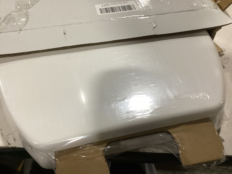 Condition photo showing Good Condition for Elongated White Toilet Seat Natural Wood Toilet Seat with Zinc Alloy Hinges, Easy to Install also Easy to Clean, Scratch Resistant by Angol Shiold (Elongated, White)