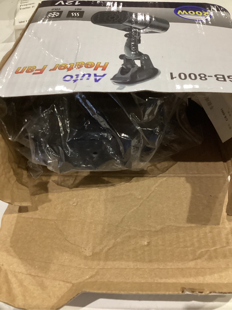 Condition photo showing As Is for 2026 new portable car heaters for vehicle for winter, 12v car heater that plugs into cigarette lighter, 200w cigarette lighter heater for car defroster and defogger