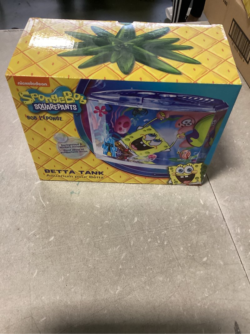 Condition photo showing New/Like New for Penn Plax 0.5 Gallon SpongeBob Squarepants Betta Aquarium Kit  7.75 IN