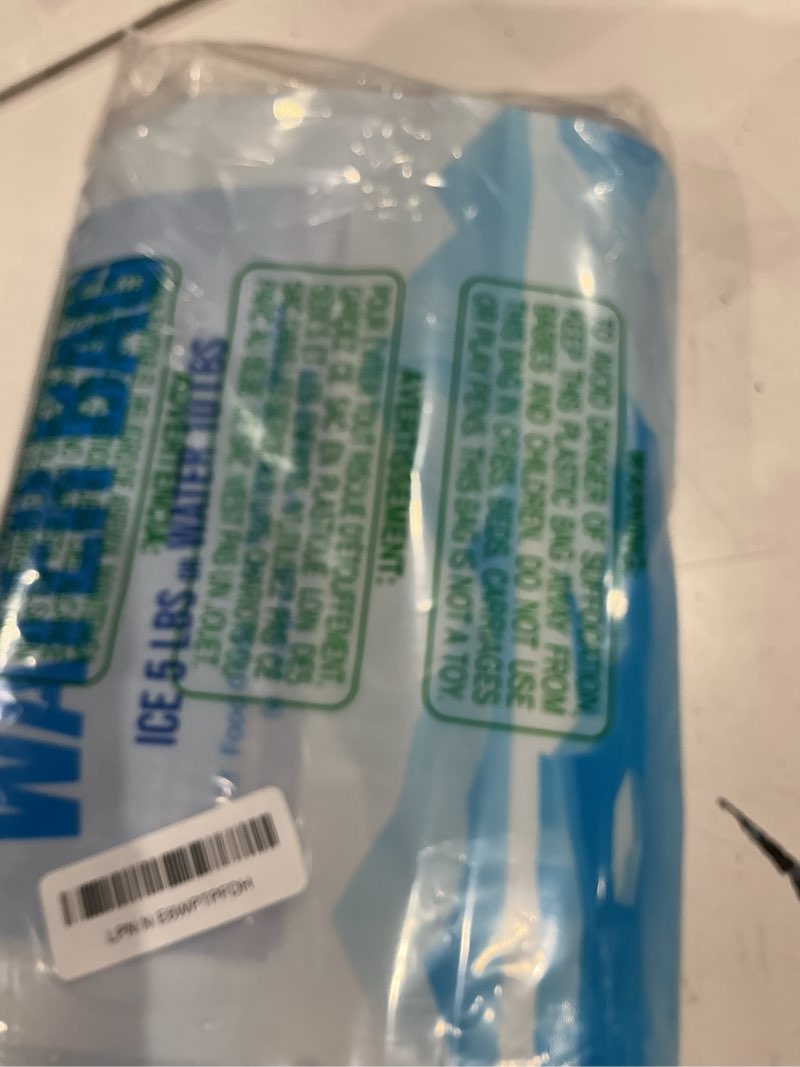 Condition photo showing As Is for 6 pack reusable ice bags for cooler 5lb|10lb cooler ice cube bag with sealed sliding handle 5lb/6pack