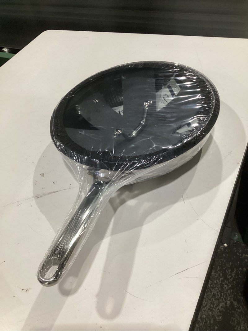 Condition photo showing New/Like New for hybrid nonstick frying pan with lid 12 inch,stainless steel honeycomb pan compatible with all cooktops dishwasher and oven safe 12" fry pan
