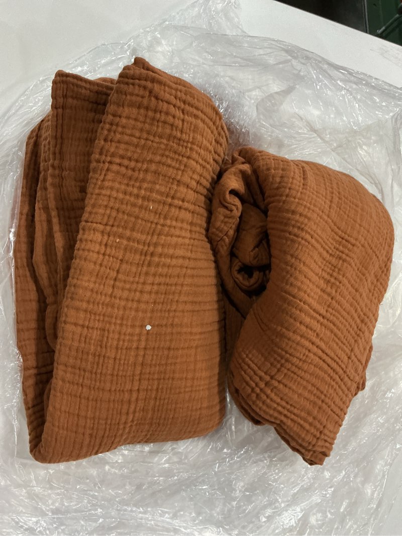 Condition photo showing Good Condition for organic airy gauze sham set, king, terracotta