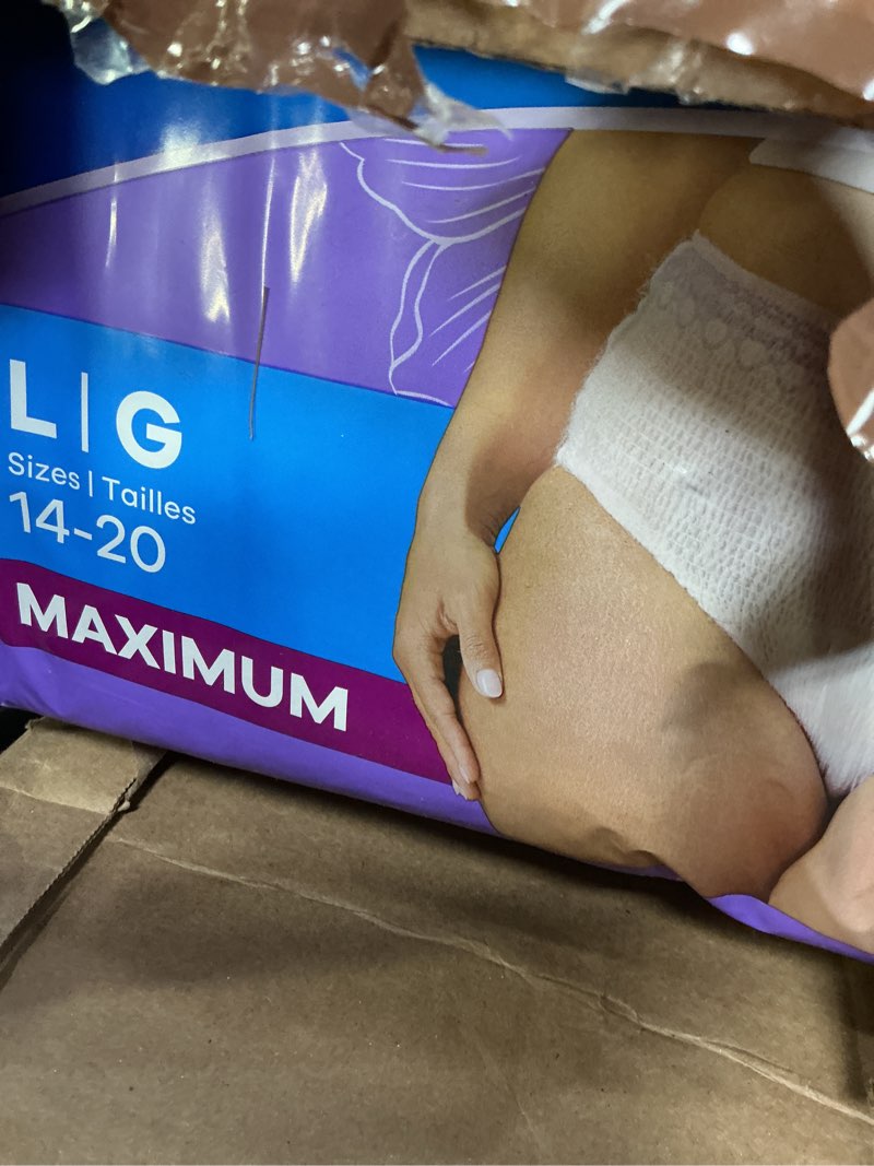 Condition photo showing New/Like New for Always Discreet Adult Incontinence Underwear for Women and Postpartum Underwear, Large, Up to 100% Bladder Leak Protection, 28 Count Large 28