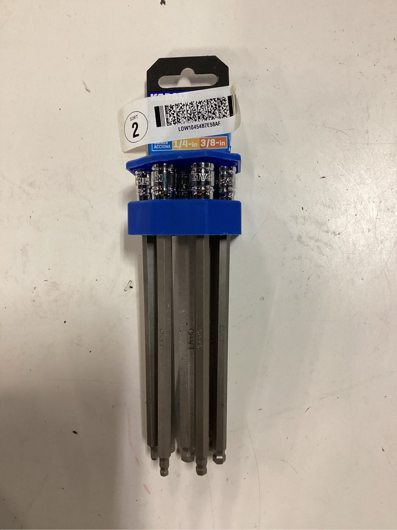 Condition photo showing New/Like New for kobalt 7-piece 1/4-in; 3/8-in drive set hex bit driver socket set