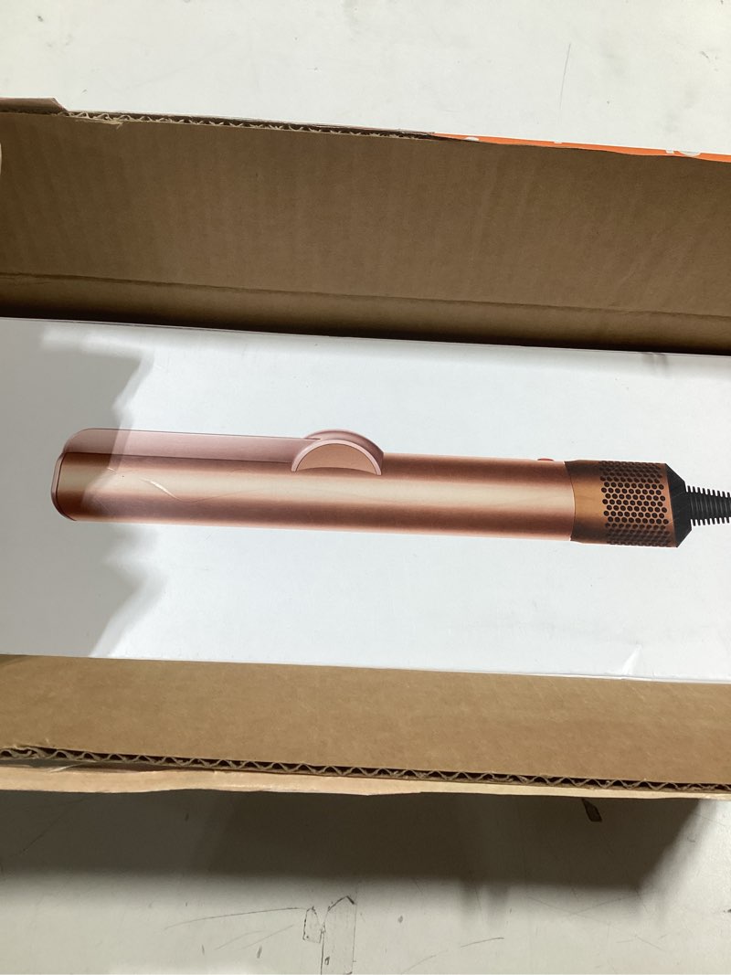 Condition photo showing New/Like New for dyson airstrait™ straightener, wet to dry hair straightener, no heat damage, no hot plates, all hair types amber silk