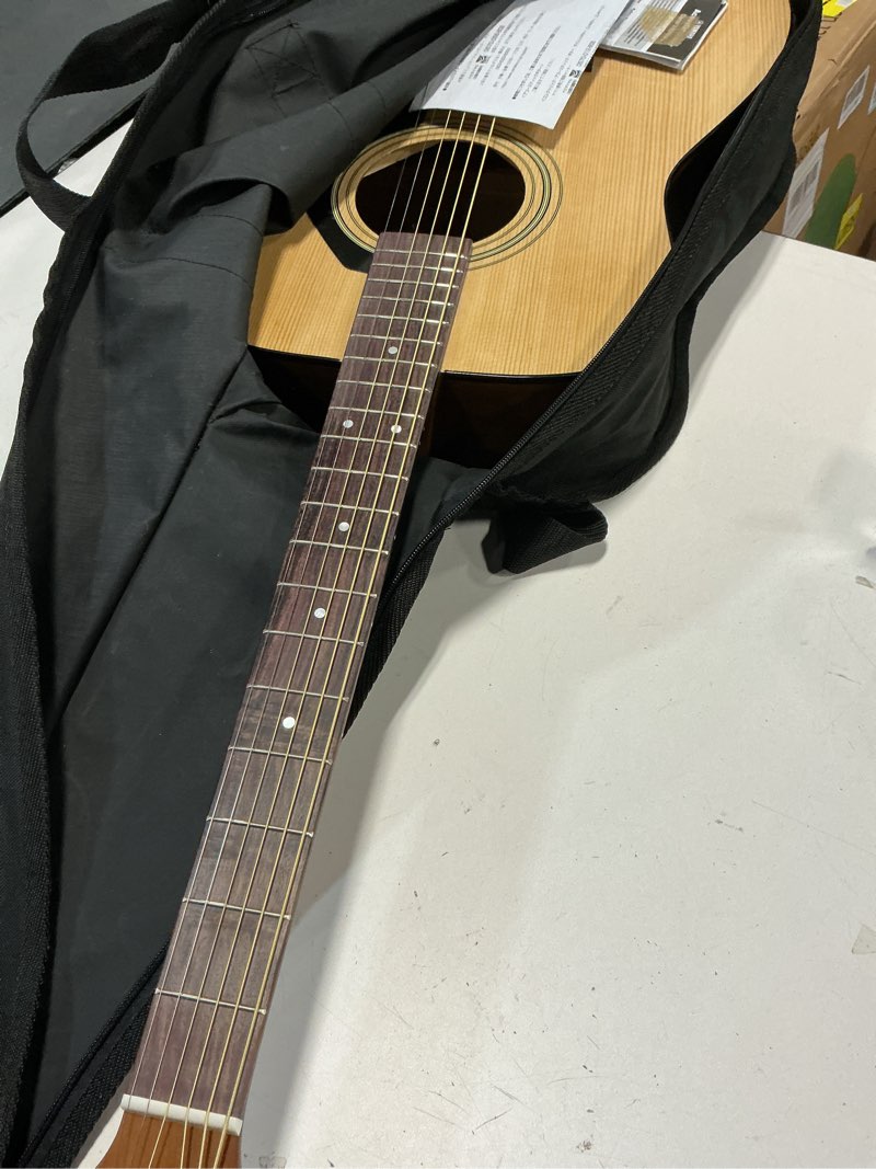 Condition photo showing Good Condition for Yamaha GigMaker Standard Acoustic Guitar w/ Gig Bag, Tuner, Strap and Picks - Natural Natural Guitar Gigmaker Package