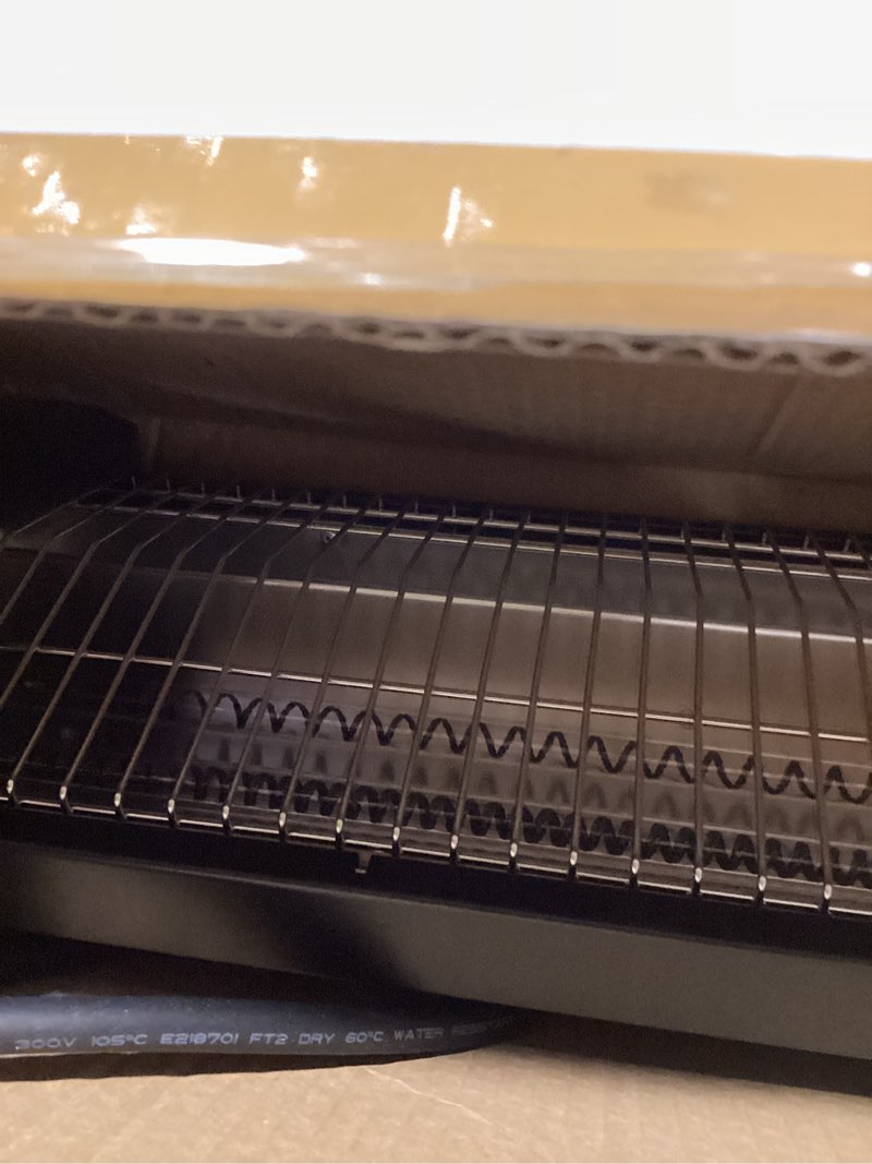 Condition photo showing As Is for Patio Heater for Outdoor Use,1500W Infrared, 36 in Portable Tower Heater, 3 Levels, IPX5 Waterproof, Tip-Over&Overheat Protection for Garage, Indoor, Large Room, Backyard, Home Dark Black