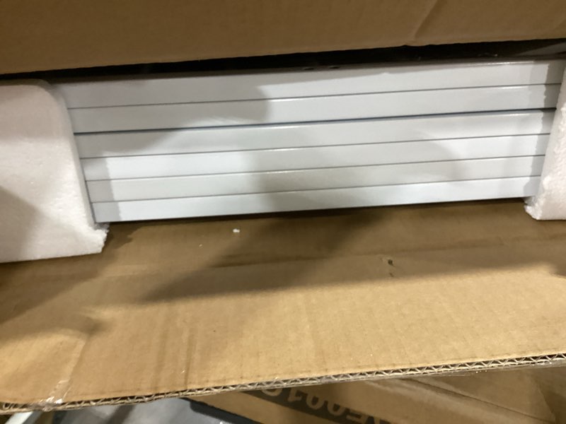 Condition photo showing Good Condition for vantas folding no-assembly metal pet gate 120" wide, 32" extra tall dog gate with door walk through, freestanding accordion puppy gate dog door for indoor & outdoor, with 2pcs support - white ?6-panel with door?20w*32h white
