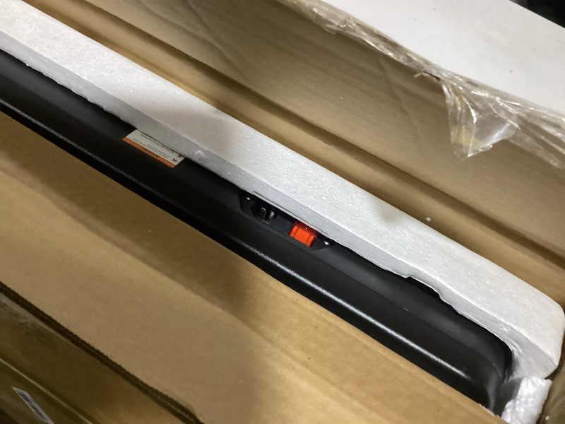 Condition photo showing As Is for Smug Compact Armless Treadmill, Space Saving Design for Home & Office, Quiet Under Desk Walking Pad, 200 Lbs Capacity 3 in 1 Portable Walking Treadmill Bright Black no handle