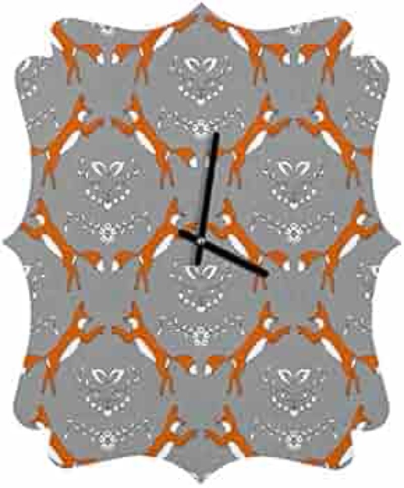 Deny Designs Holli Zollinger, Foxen, Quatrefoil Clock, Small