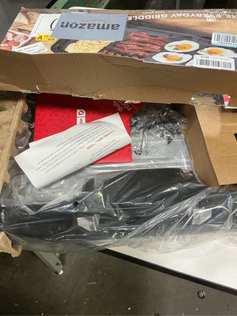 Condition photo showing Good Condition for Dash Deluxe Everyday Griddle - Electric Griddle with Removable Plate - Nonstick, Easy-Clean Surface & Anti-Slip Base - Recipe Book Included - Black