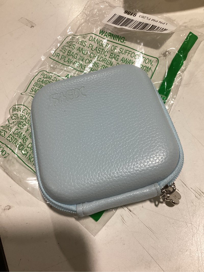 Condition photo showing Good Condition for card reader case for square contactless & chip reader (1st/2nd gen), mini hard shell carrying bag, fits credit card scanner, usb cables & small accessories (blue)
