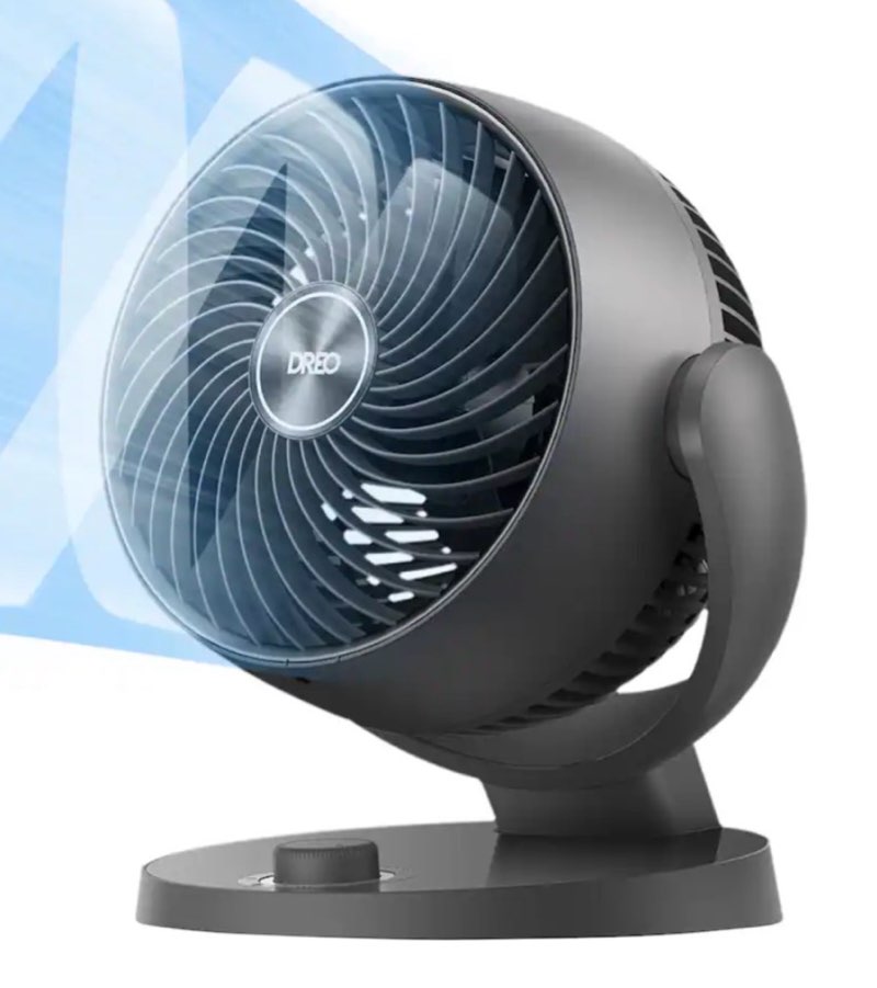 Dreo - 70ft Powerful Airflow, Quiet Table Air Circulator Fans for Whole Room, 120° Adjustable Tilt, 3 Speeds, CF419 - Gray
