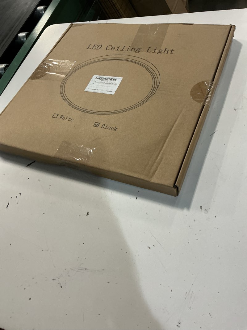Condition photo showing New/Like New for hunhun 16 inch dimmable led flush mount ceiling light 4800lm round light fixture 5 color temperature selectable super slim large flat ceiling lamp for living dining room white 1 pack white