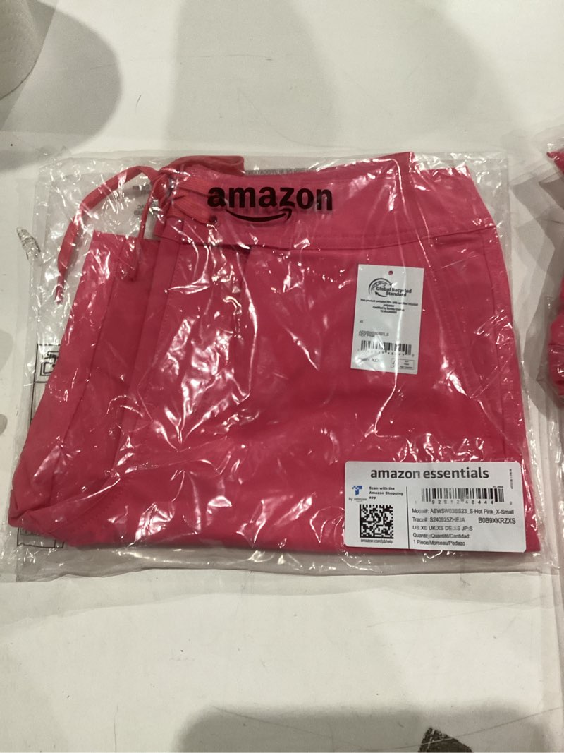 Condition photo showing New/Like New for Amazon Essentials Men's Board Shorts X-Small Hot Pink
