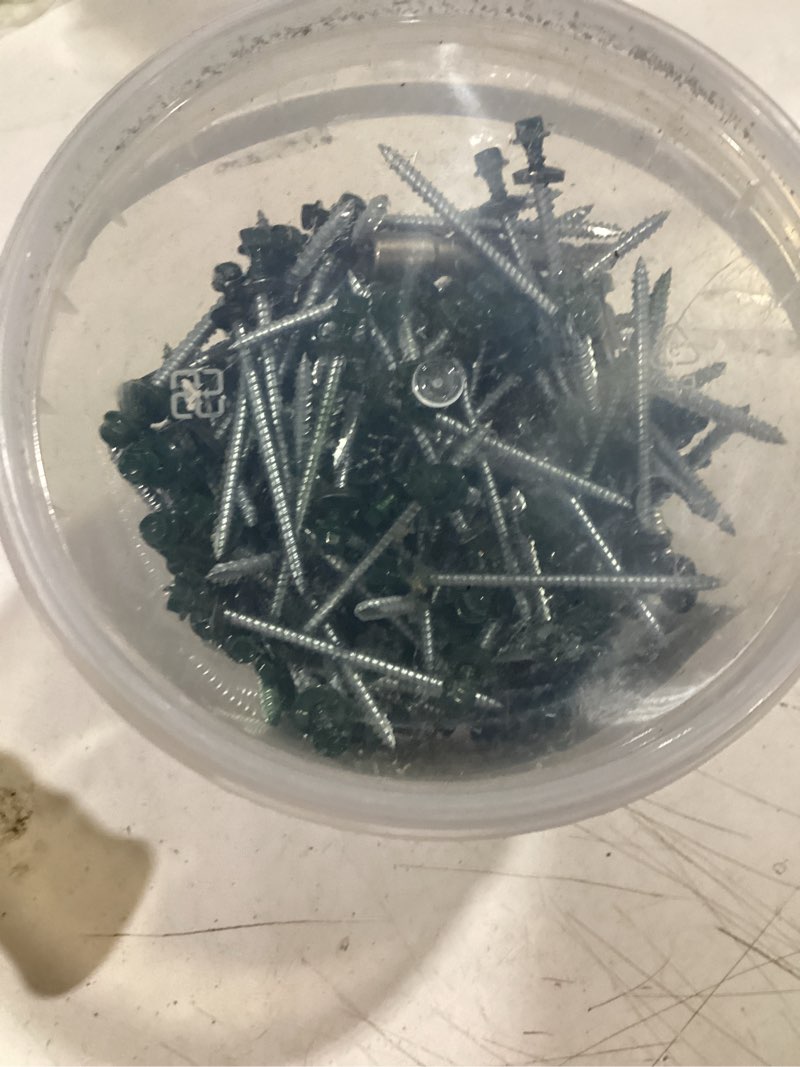 Condition photo showing Good Condition for metal roofing screws 10 x 3 inch, green hex head sheet metal roof screw with epdm washer for corrugated roofing (250pcs) 10x3'' green