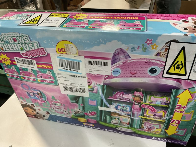 Condition photo showing Good Condition for (Incomplete)Gabby's Dollhouse: The Movie, Meow-Mazing Interactive Dollhouse, 7 Rooms, LCD Screen Eyes, Figures, Sound FX, Kids Toys for Girls & Boys Ages 3 and Up Movie Dollhouse