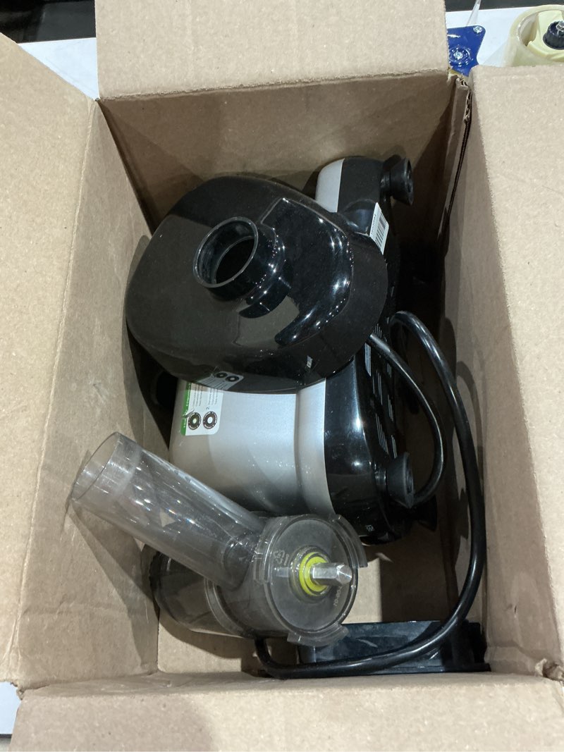 Condition photo showing As Is for omega masticating juicer, cold press juicer machine for celery with adjustable dial, 200-watts, silver celery juicer