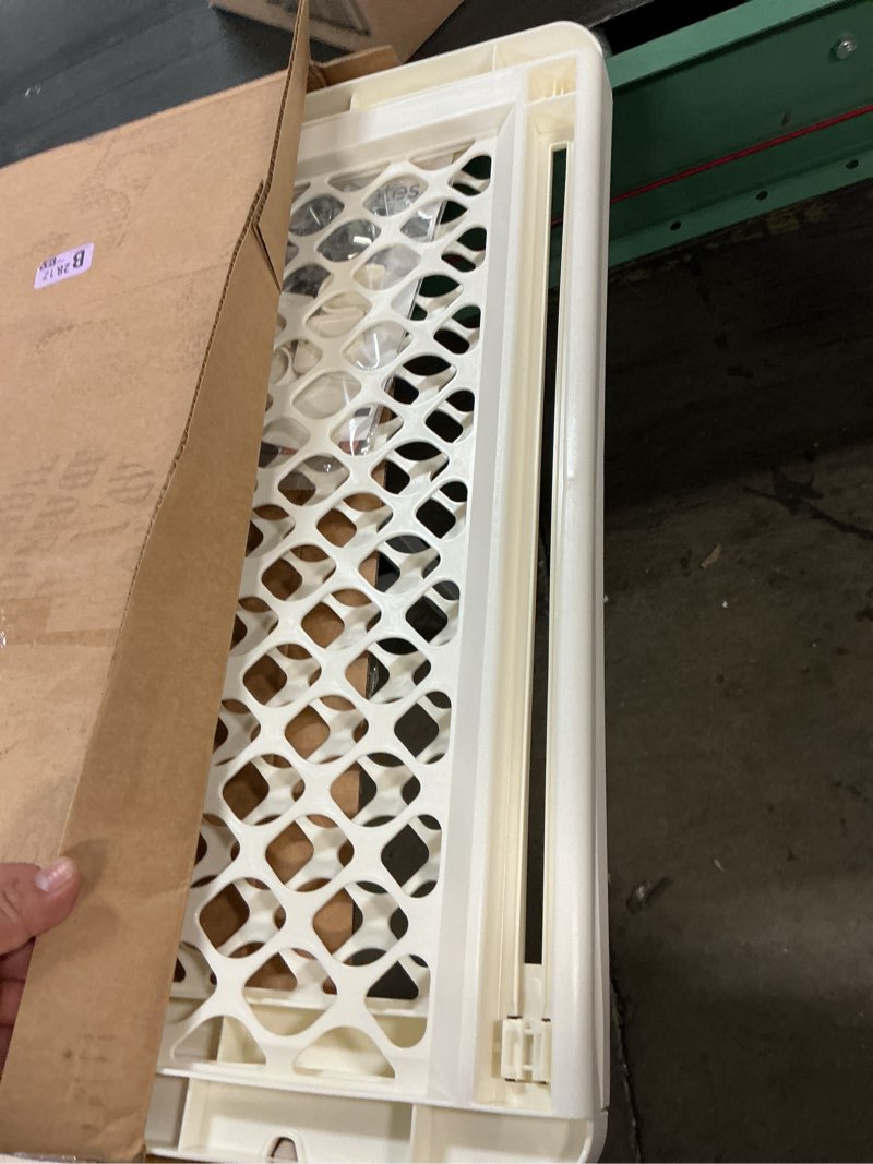 Condition photo showing Good Condition for toddleroo by north states - supergate ergo baby gate: plastic baby gate for stairs & doorways - adjustable indoor safety gate - made in usa - 26 to 42 inches wide - 26 inches tall - ivory
