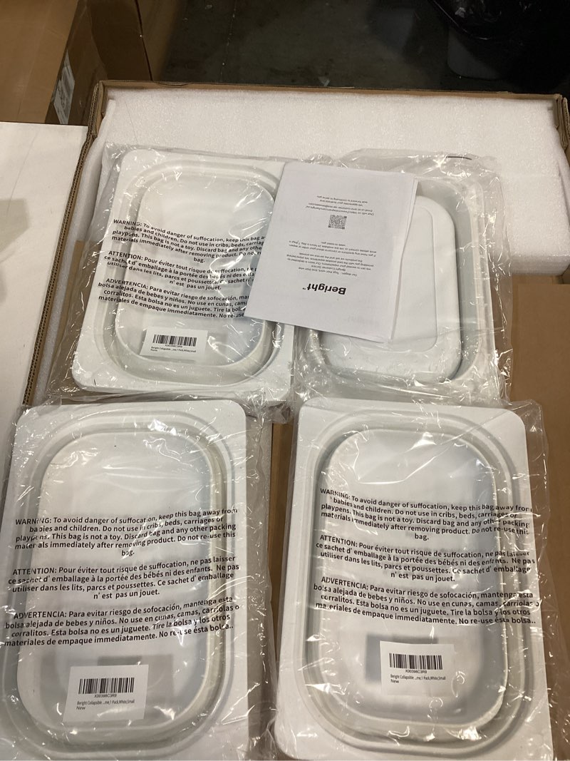 Condition photo showing New/Like New for Asweets Sensory Table for Toddlers, Indoor Table with Storage Bins, Kids Play Activity Desk for Boys Girls Gift, 29''L x 20''W x 21''H, (4 White Small Bins) White Bins 4 Small Bins