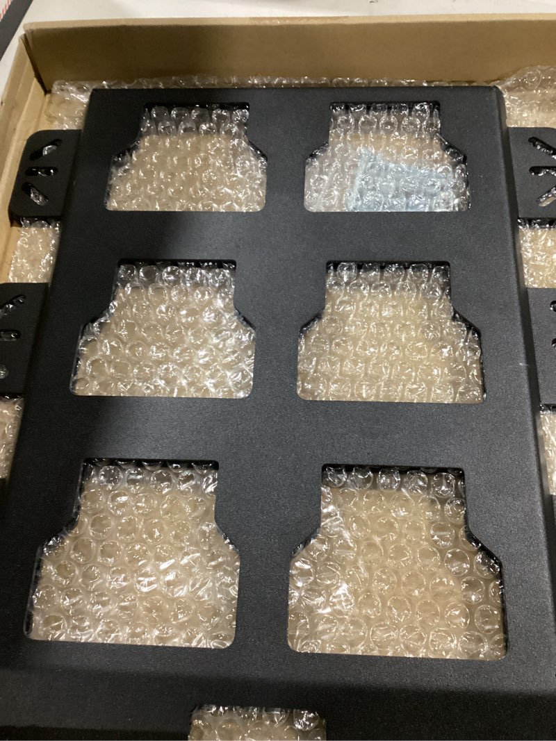 Condition photo showing Good Condition for Mounting Plate Compatible with Milwaukee Packout, 50 Lbs, Metal with Powder Coat, for Tool Storage and Organization System(Half Plate-Black-2)