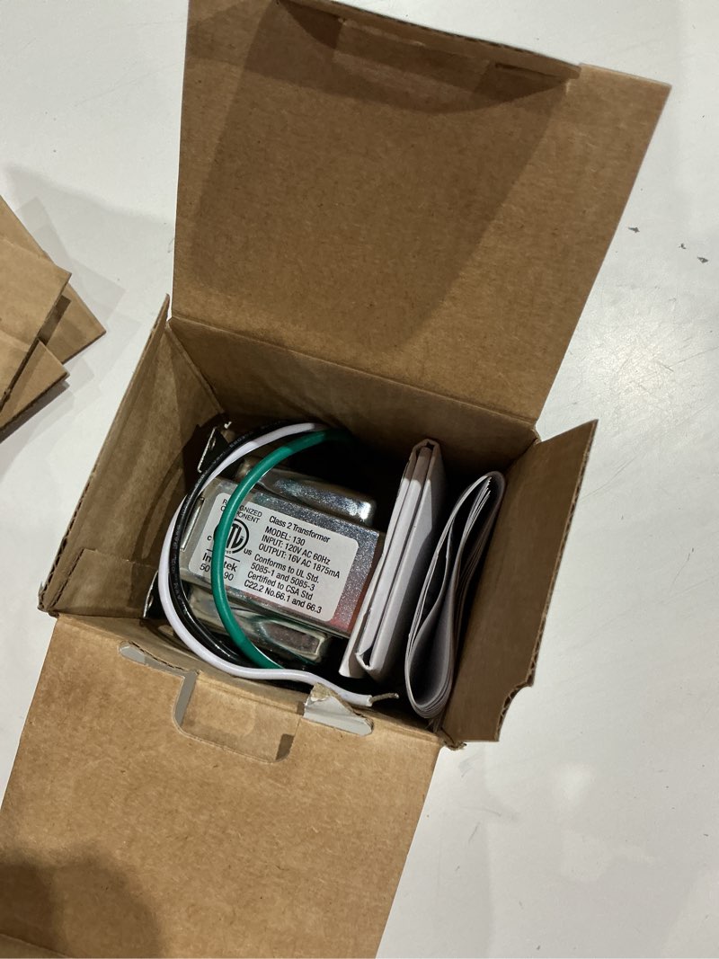 Condition photo showing As Is for utilitech silver doorbell transformer