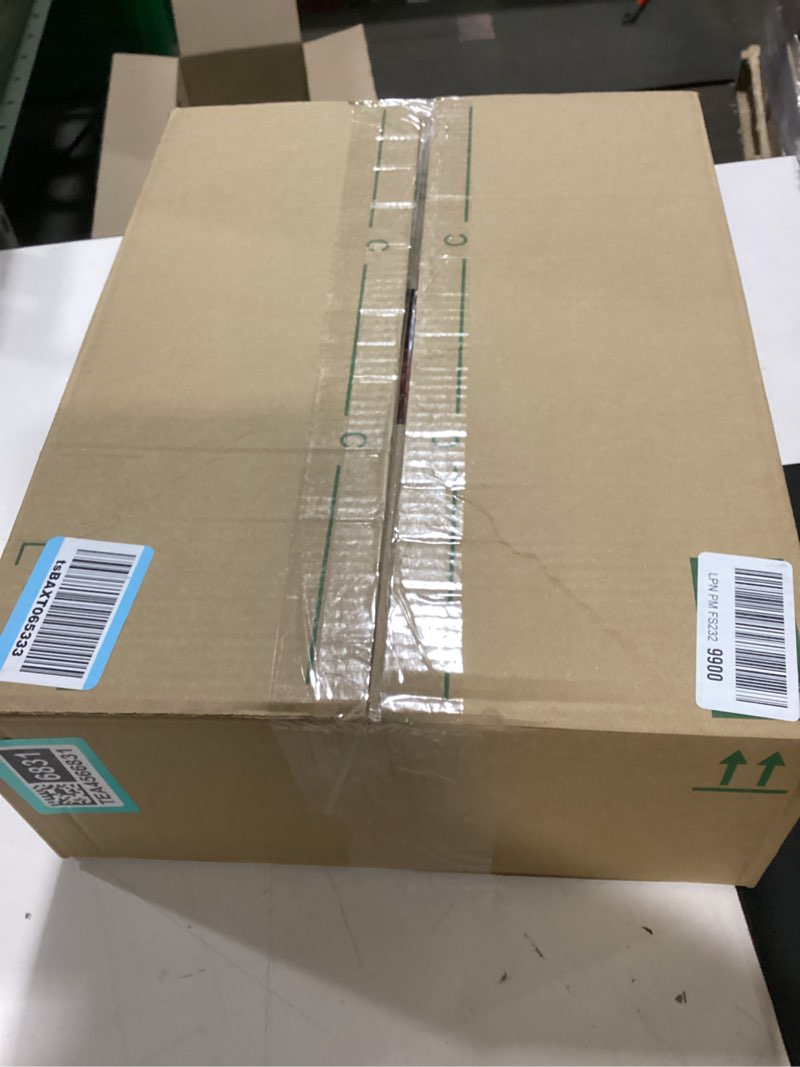 Condition photo showing Good Condition for blazing needles solid microsuede tufted round footstool cushion, 18", tangerine dream