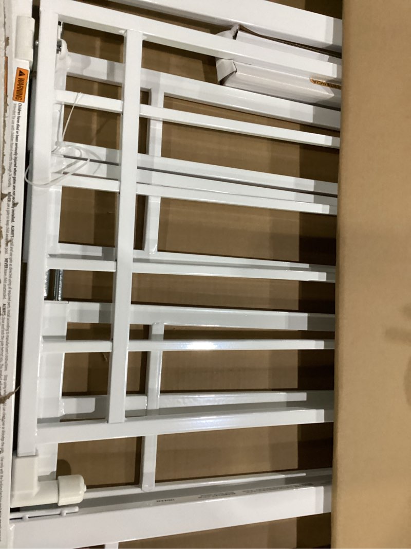 Condition photo showing Good Condition for ingenuity decorative extra tall baby gate & dog gate, 28.5"-48" wide, 36" tall, hardware or pressure mounted, install on top or bottom of stairs, banister, or doorway - white