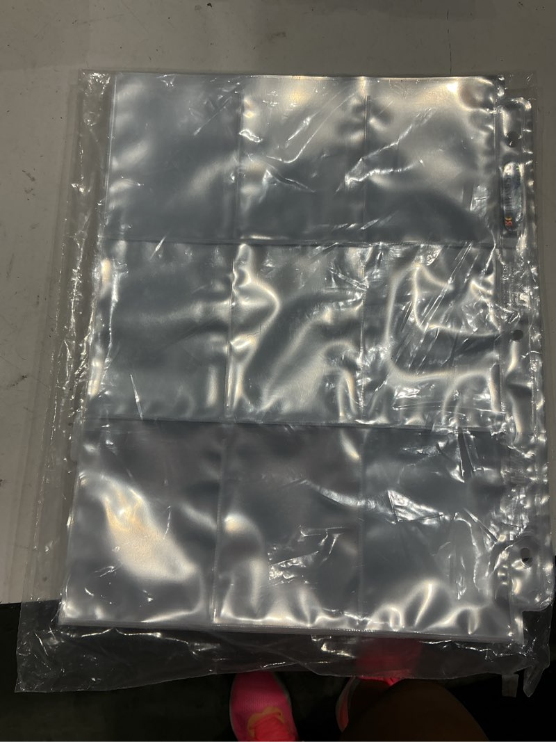 Condition photo showing New/Like New for ultra pro card pages for binders – 9 pocket trading card binder pages – silver series for trading cards & collectibles – archival safe, uv protection & 3-ring binder compatible – 25 pages, made in usa 25ct 25-count