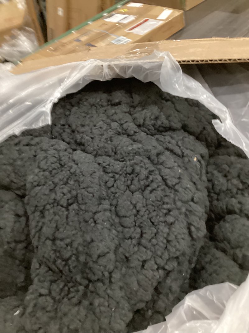 Condition photo showing As Is for Electric Heated Blanket Full Size 72"×84" with 9 Heating Levels & 1-10Hs Auto Off?Double Sided Plush Sherpa, Energy Efficient, Machine Washable, for Couch & Bed, Black 01-black Full (72" x 84")