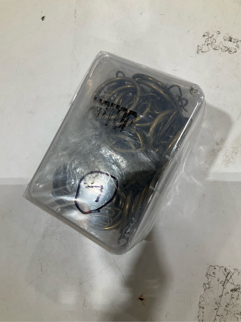 Condition photo showing New/Like New for Hotop 60 Pieces 1.26 Inch Metal Drapery Curtain Rings Curtain Hanging Rings and 60 Pieces Metal Drapery Pin Hooks for Drapes Window Door Shower (Oil-Rubbed Bronze) Oil-rubbed Bronze 1.26 Inch