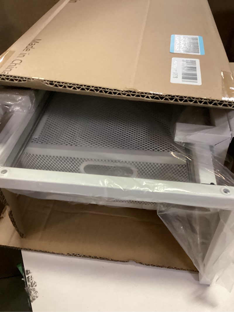 Condition photo showing Good Condition for Biboraya 2-Pack 18.5 IN Depth Under Sink Organizer With Next-Gen Ball-Bearing Slides,Sophisticated Mesh 2-Tier Pull Out Shelf for Kitchen & Bathroom,Fits Small Items-White(Patented) 2 Pack-18.5"Dx11.8"-16.5"H White