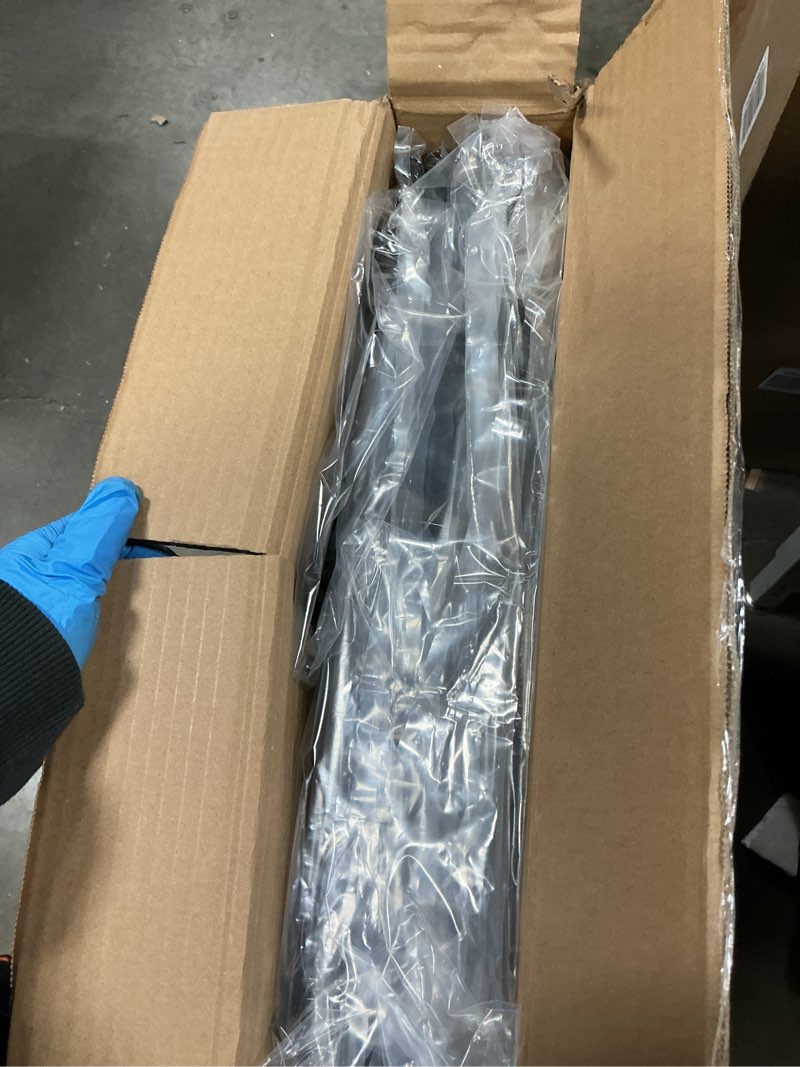 Condition photo showing New/Like New for WUC Sports Equipment Organizer - Garage Ball Storage Rack with Basket, Hooks and Rolling Cart for Toy Sports Gear Storage, Black