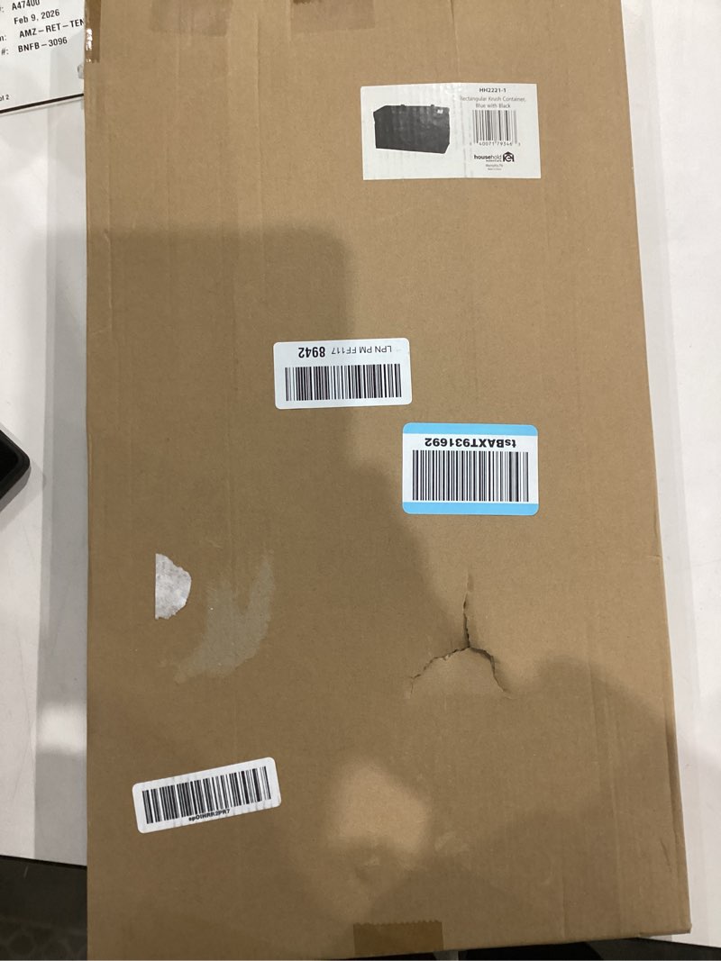 Condition photo showing As Is for Household Essentials Blue Krush Container All-Purpose Utility Tote with Pockets