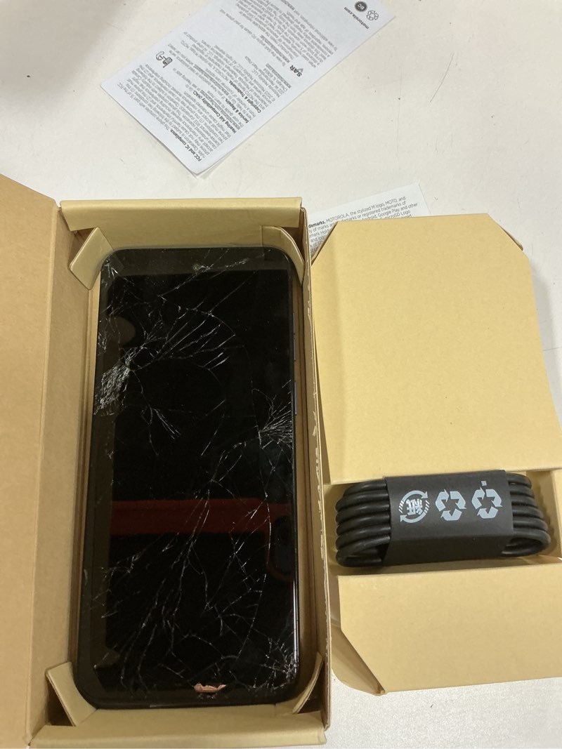 Condition photo showing As Is for Motorola Moto G Play | 2024 | Unlocked | Made for US 4/64GB | 50MP Camera | Sapphire Blue