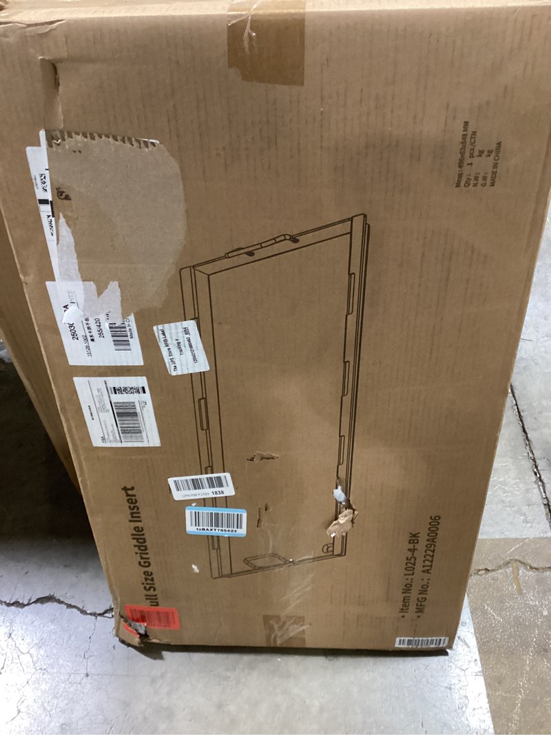 Condition photo showing New/Like New for Stanbroil 6789 Full Size Griddle Insert for Weber Genesis 4-Burner 400 Series Gas Grill, Nonstick Coating Flat Top Griddle for Weber Genesis I&II 410 415 425s 435 440, Black Non-stick Coating